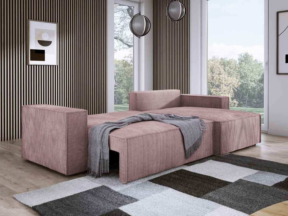 Designer Sofa Velanova mit Schlaffunktion und Stauraum