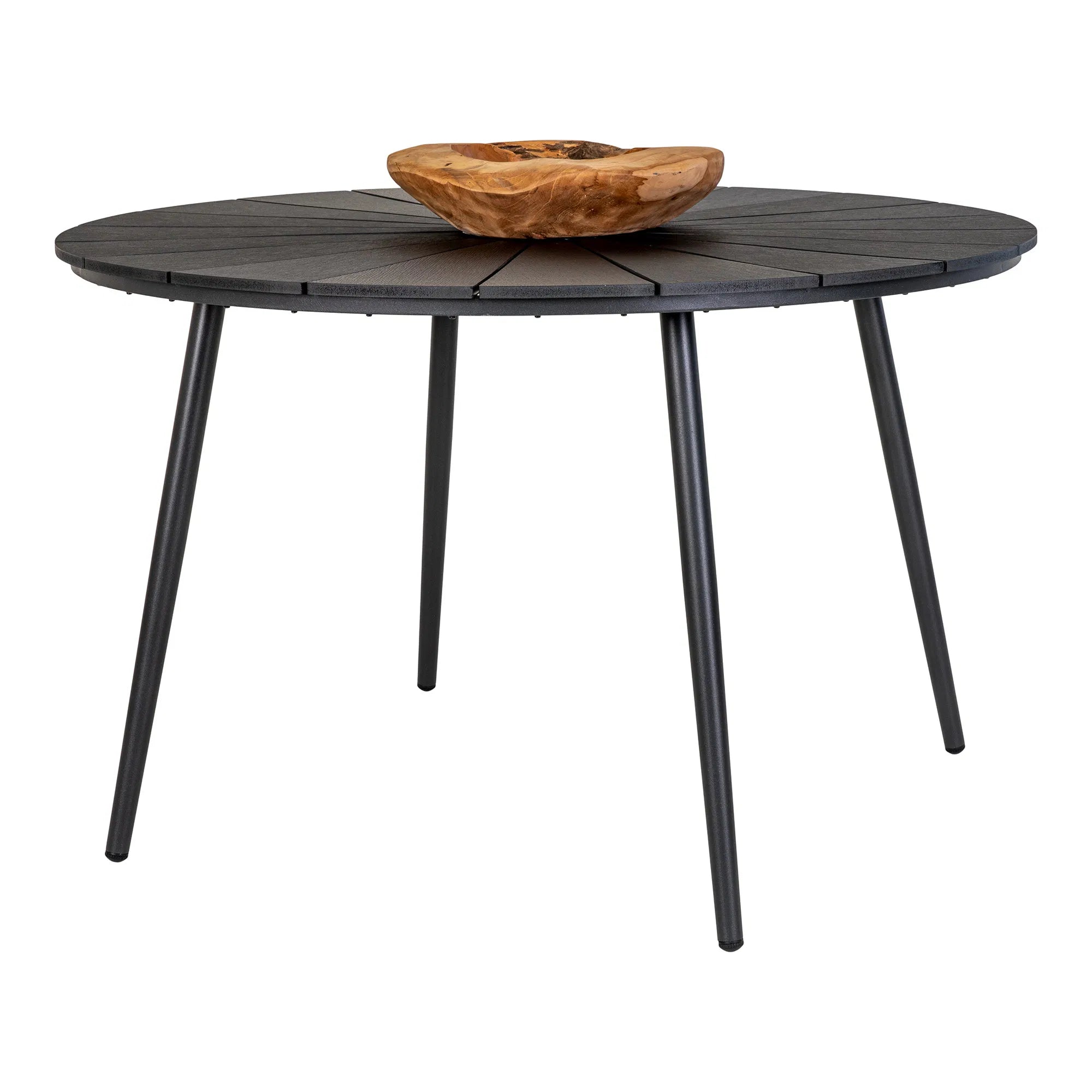 Garten Esstisch Linda - Ø120 cm aus Nonwood & Aluminium