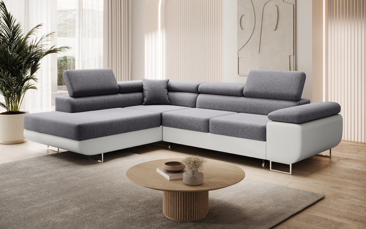 Designer Sofa Aston met slaap- en klapfunctie - stof/kunstleer