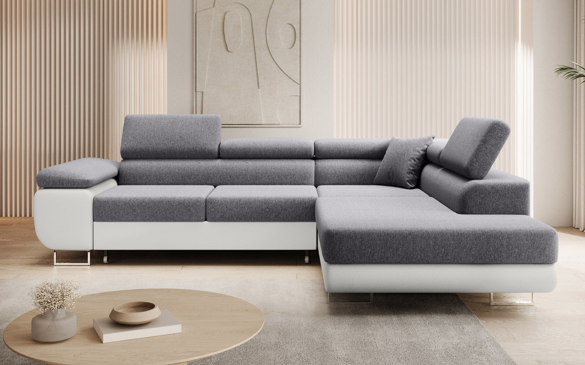 Designer Sofa Aston met slaap- en klapfunctie - stof/kunstleer