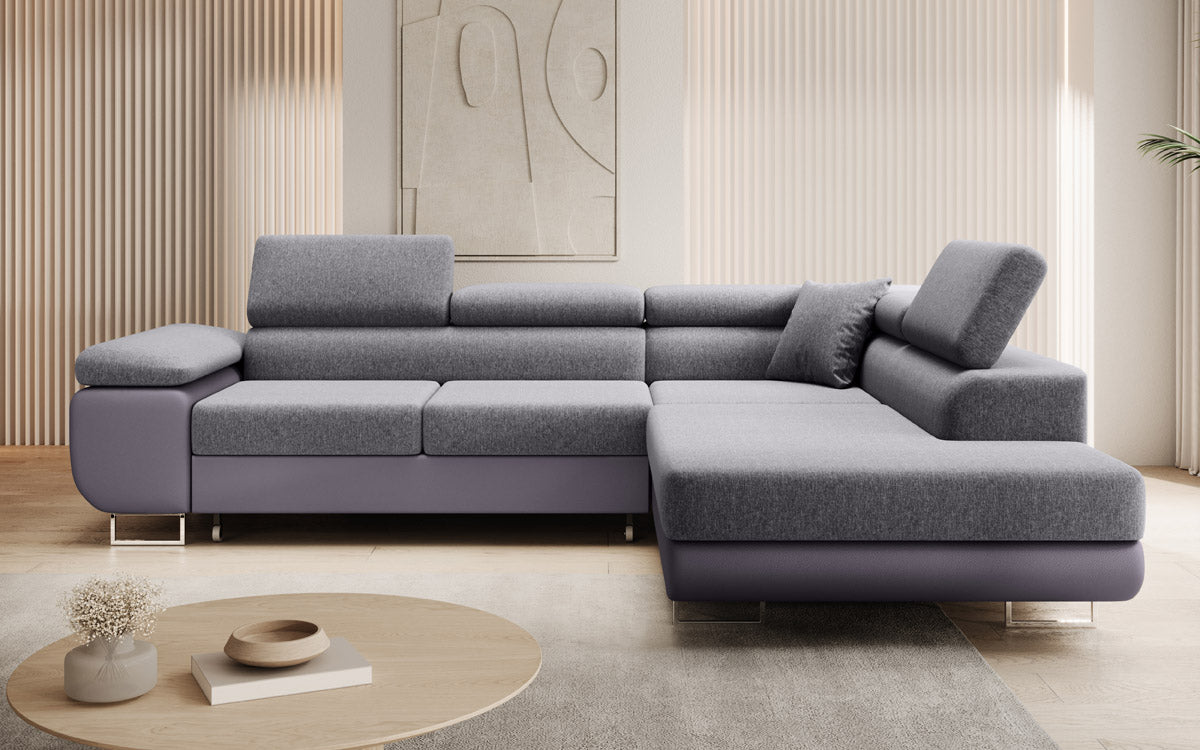 Designer Sofa Aston met slaap- en klapfunctie - stof/kunstleer