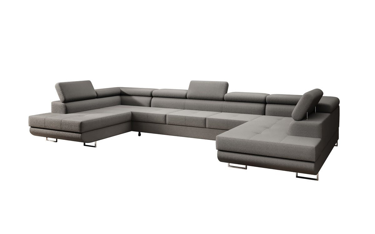 Canapé designer Taormina avec fonction couchage et rabattable en bouclé