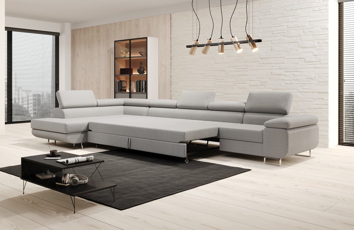 Designer Sofa Maxi met slaap- en klapfunctie in bouclé