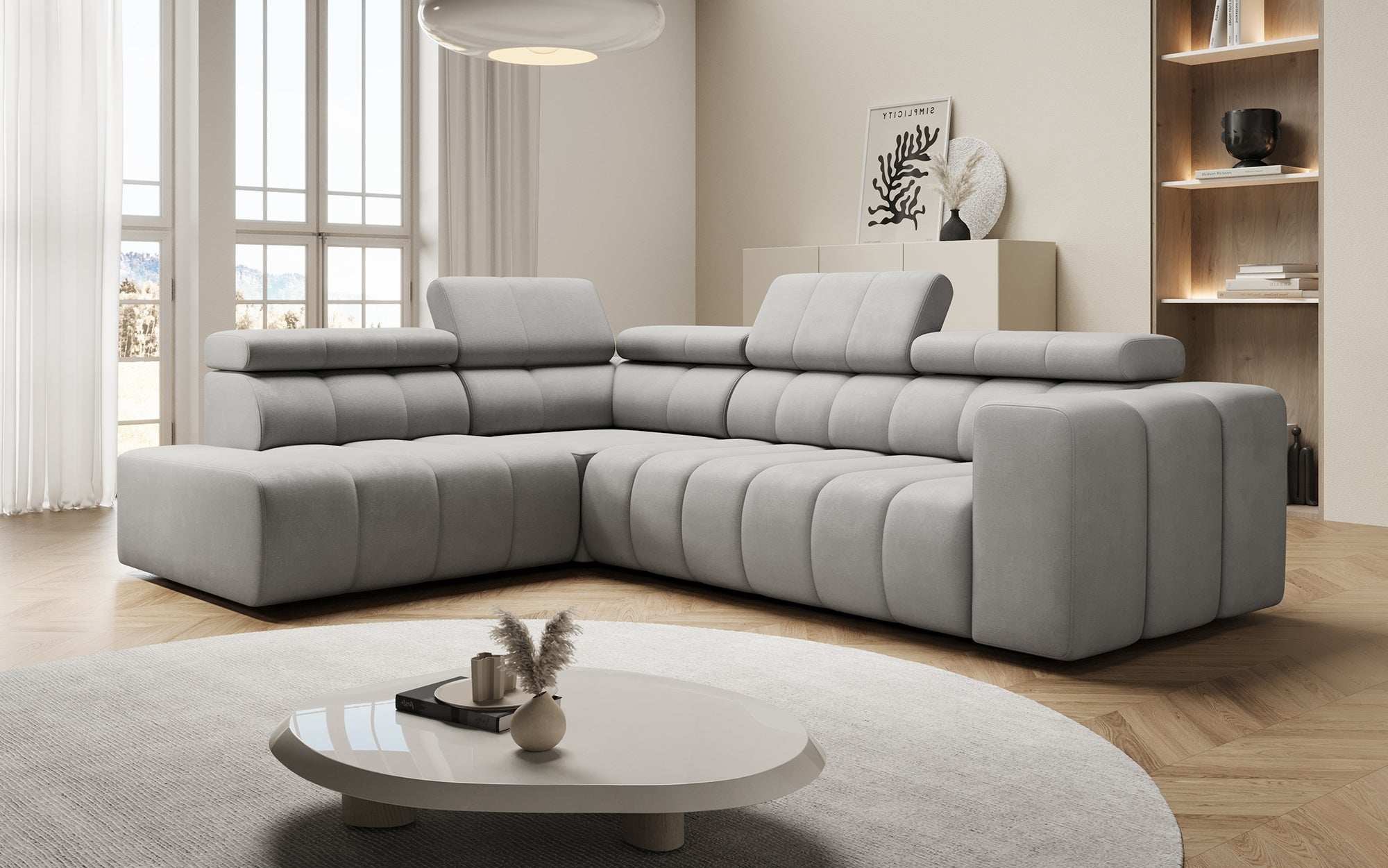 Designer Sofa Aurora L mit elektrischer Schlaffunktion