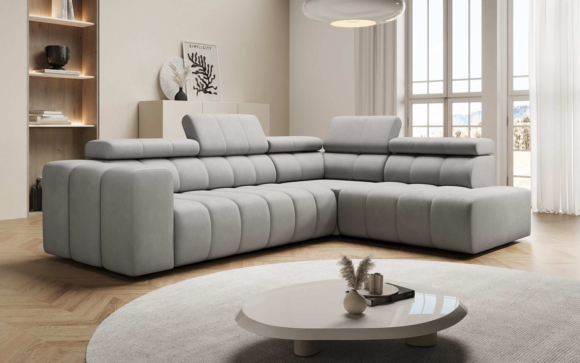 Designer Sofa Aurora L mit Schlaffunktion