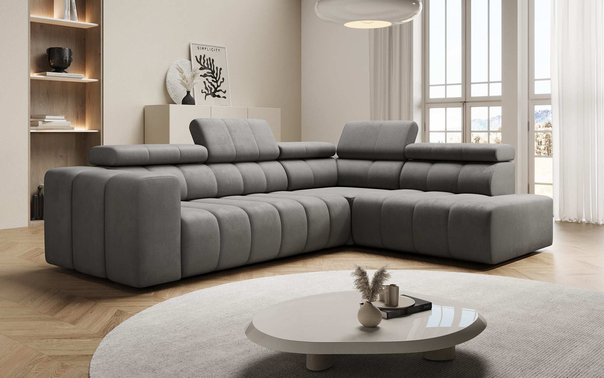 Designer Sofa Aurora L mit Schlaffunktion