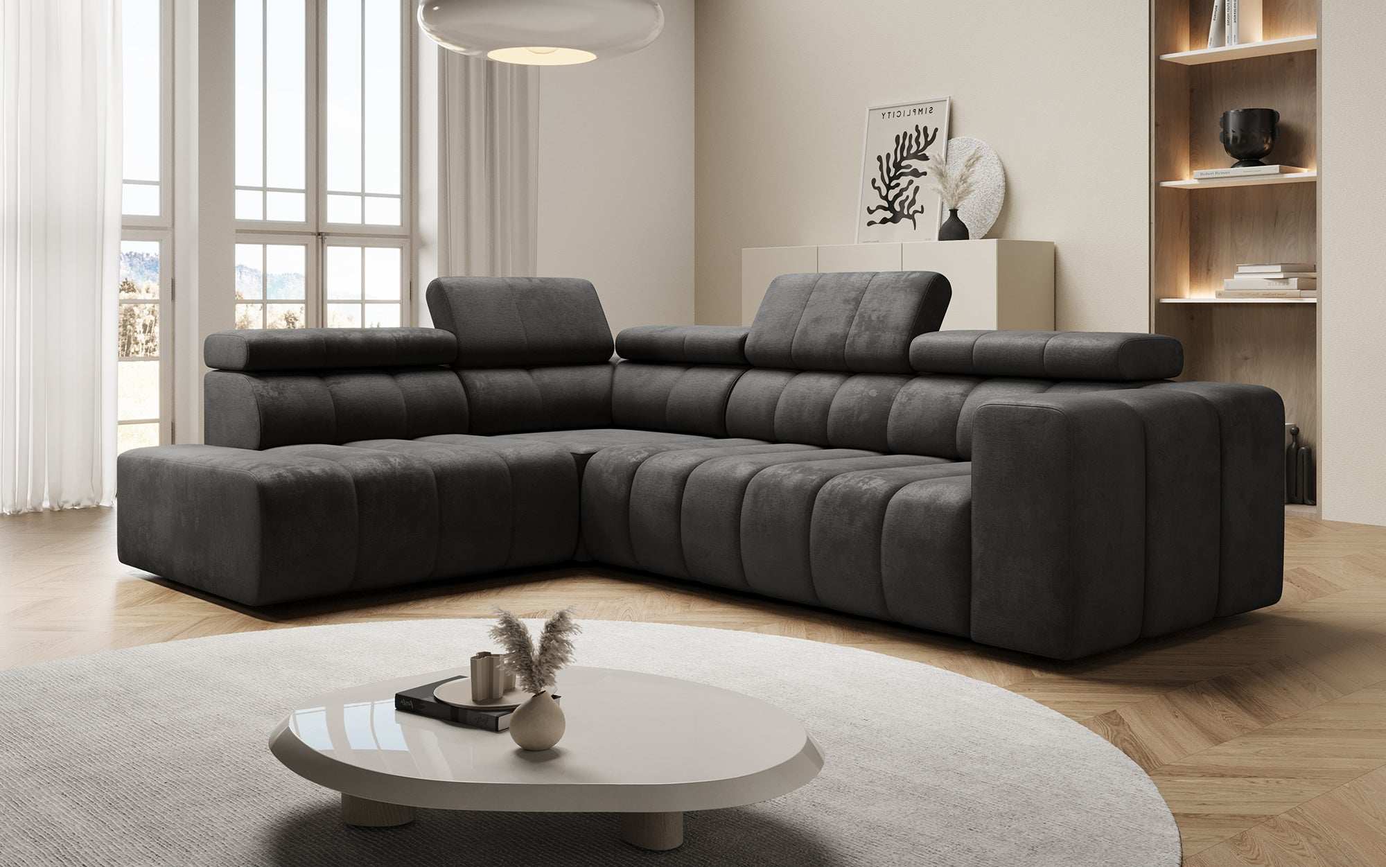 Designer Sofa Aurora L mit Schlaffunktion