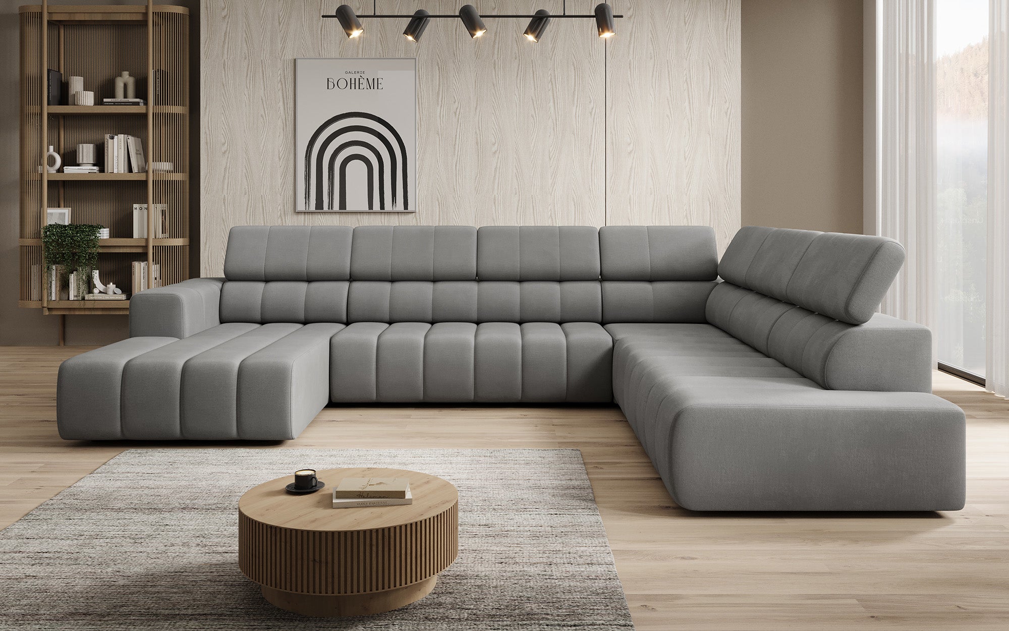 Designer Sofa Aurora Maxi mit elektrischer Sitzerweiterung