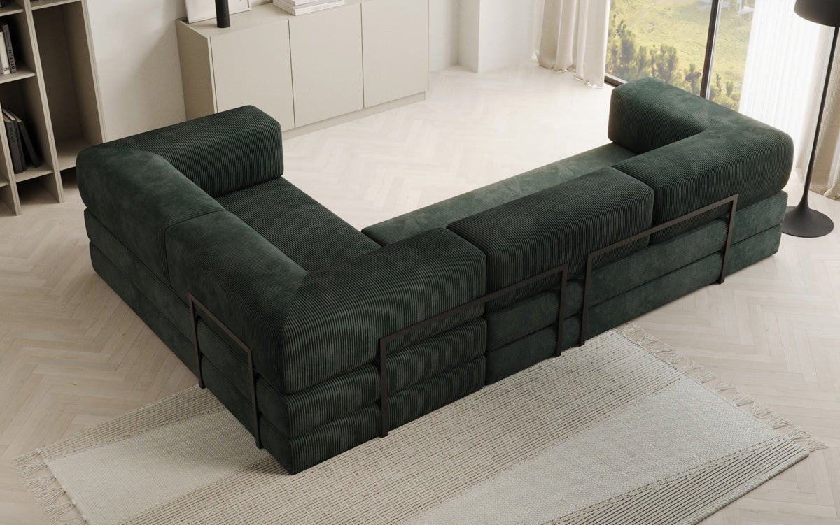 Canapé Designer Lazy L fermé en Cord
