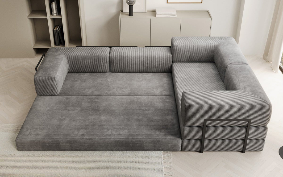 Canapé Designer Lazy L fermé en Cord