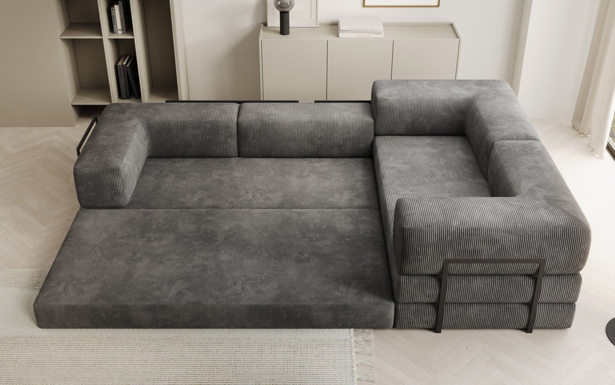 Canapé Designer Lazy L fermé en Cord