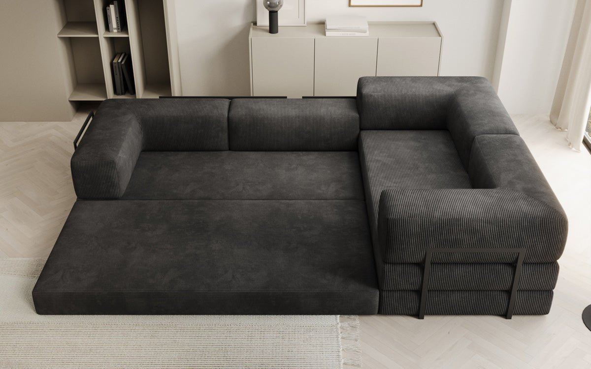 Canapé Designer Lazy L fermé en Cord