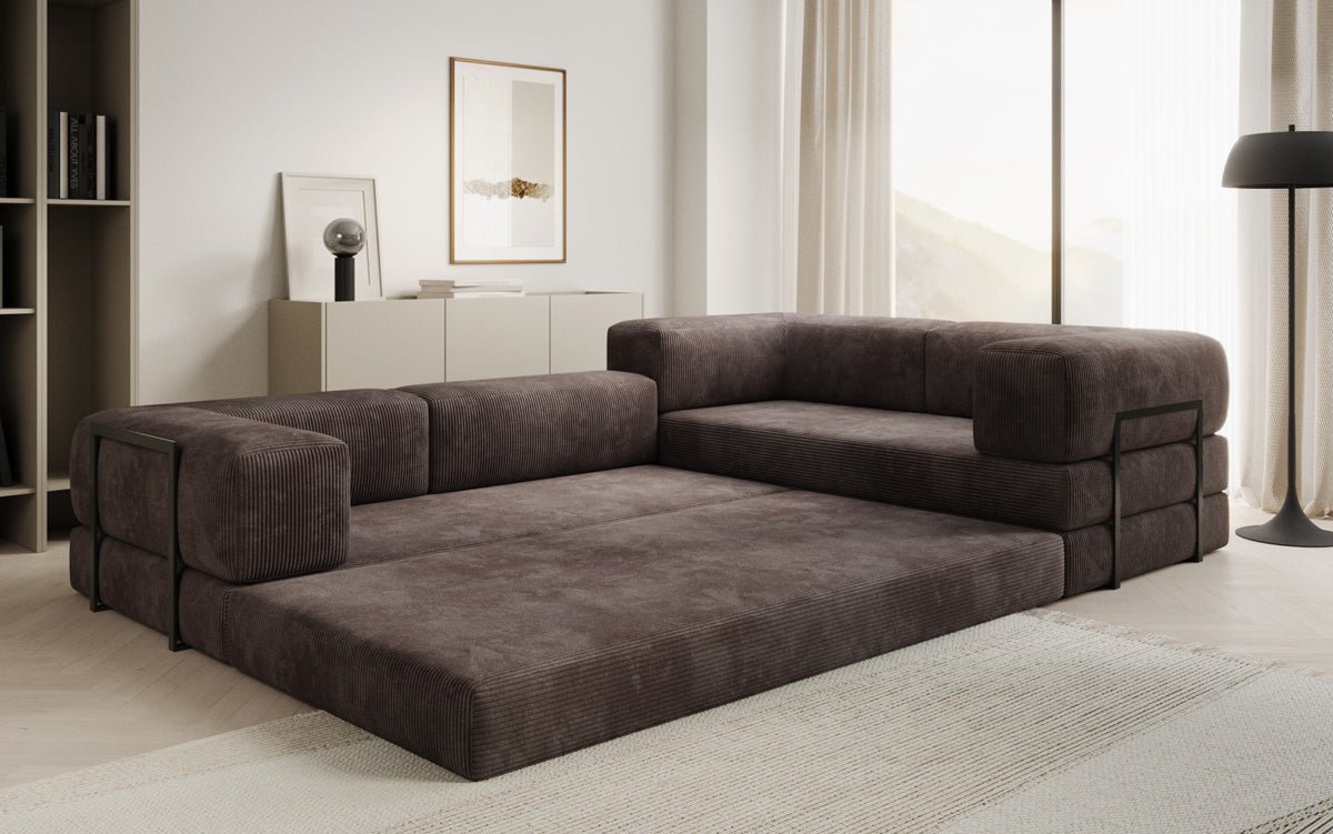 Canapé Designer Lazy L fermé en Cord