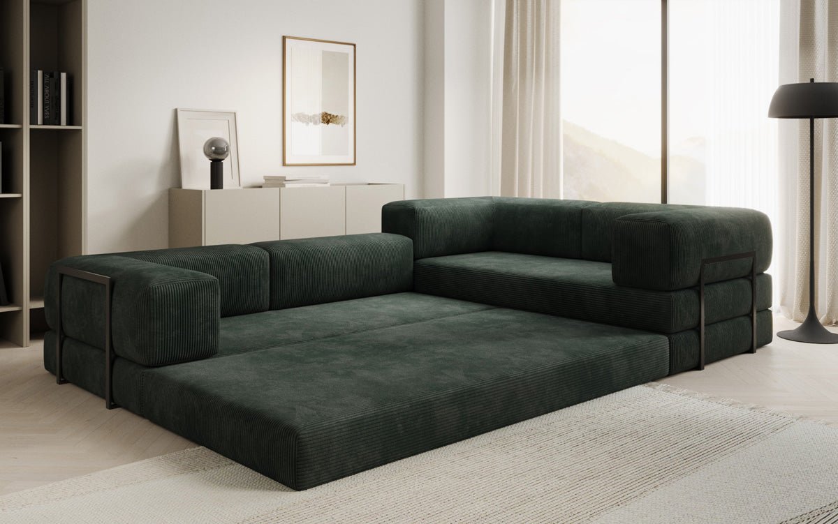 Canapé Designer Lazy L fermé en Cord