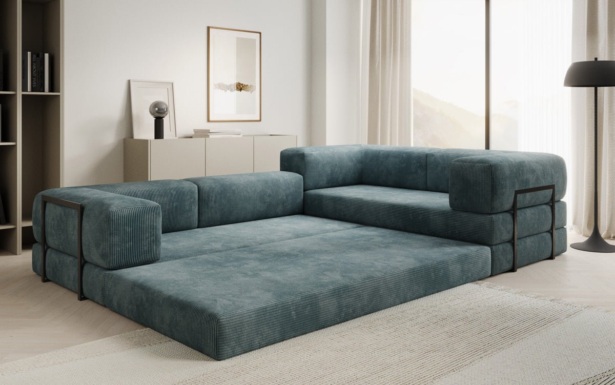 Canapé Designer Lazy L fermé en Cord