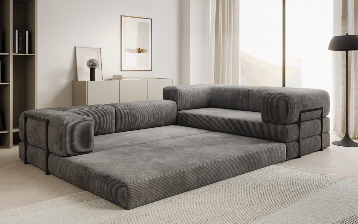 Canapé Designer Lazy L fermé en Cord