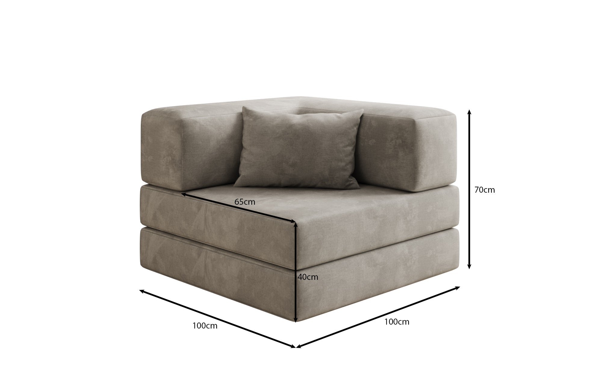 Designer Sofa-Sessel Lazy in fluweel