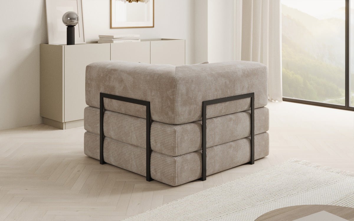 Designer Sofa-Sessel Lazy in Corduroy