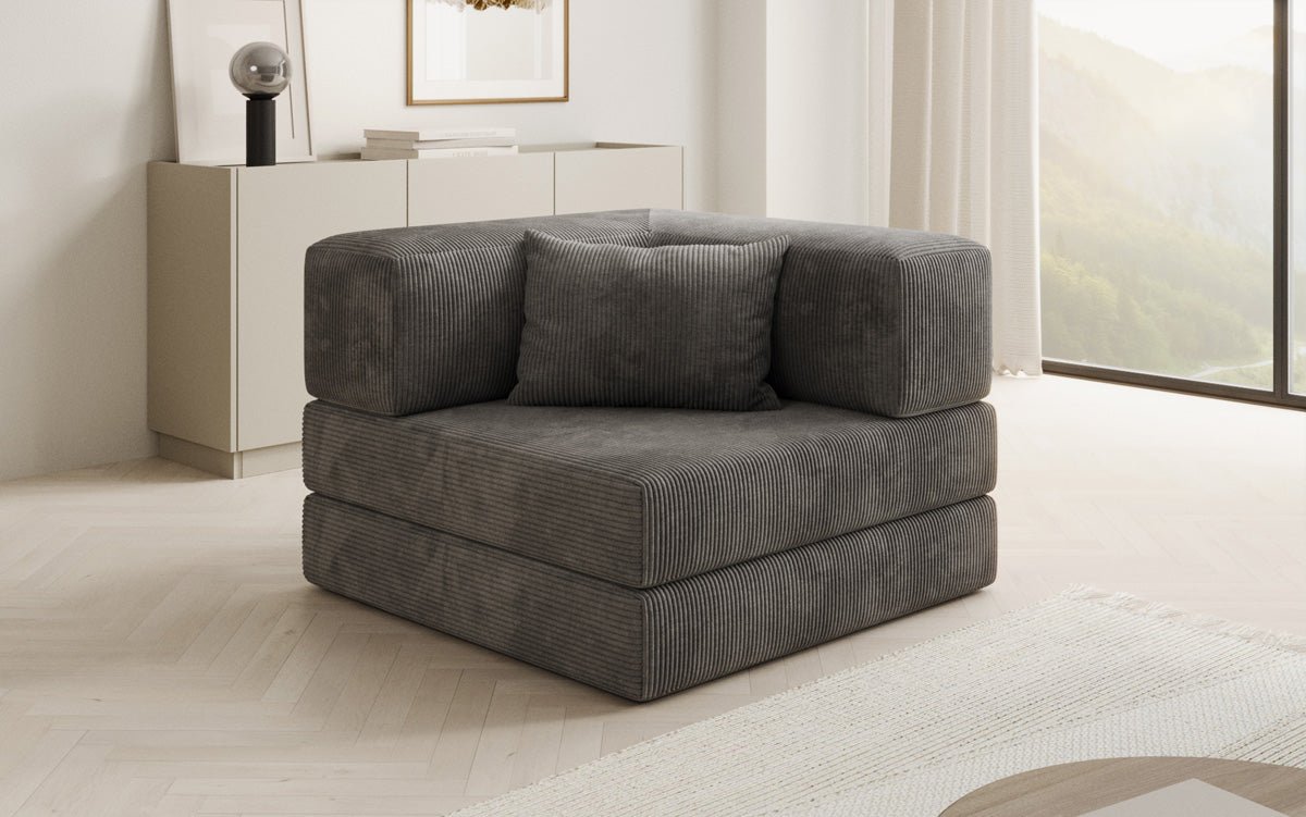 Designer Sofa-Sessel Lazy in Corduroy