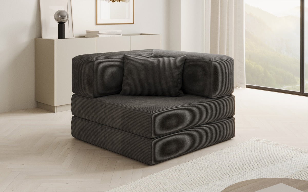 Designer Sofa-Sessel Lazy in Corduroy