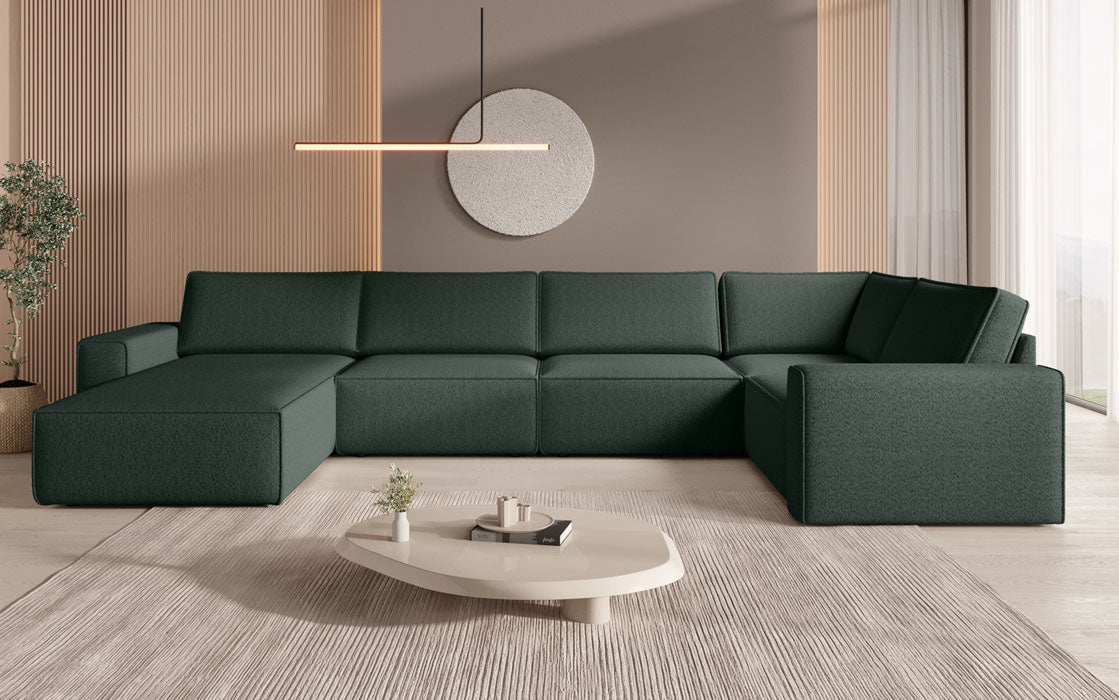 Paysage de canapés modulaires U Yuma en Bouclé