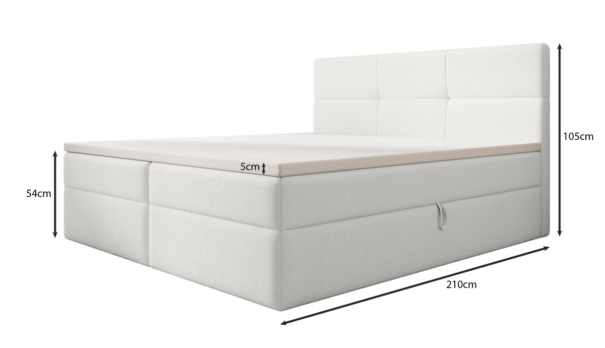 Boxspringbett Eleonora Samt mit Stauraum