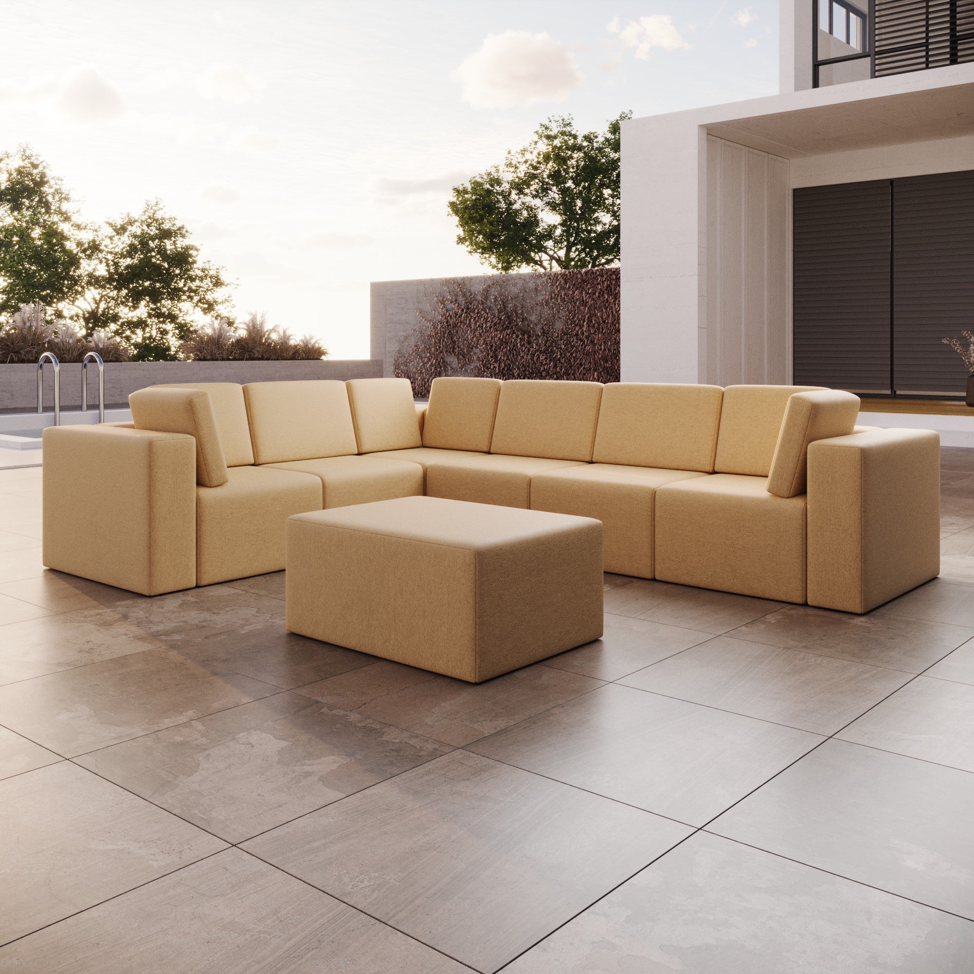 Housse pour canapé de jardin Eden L Maxi avec tabouret