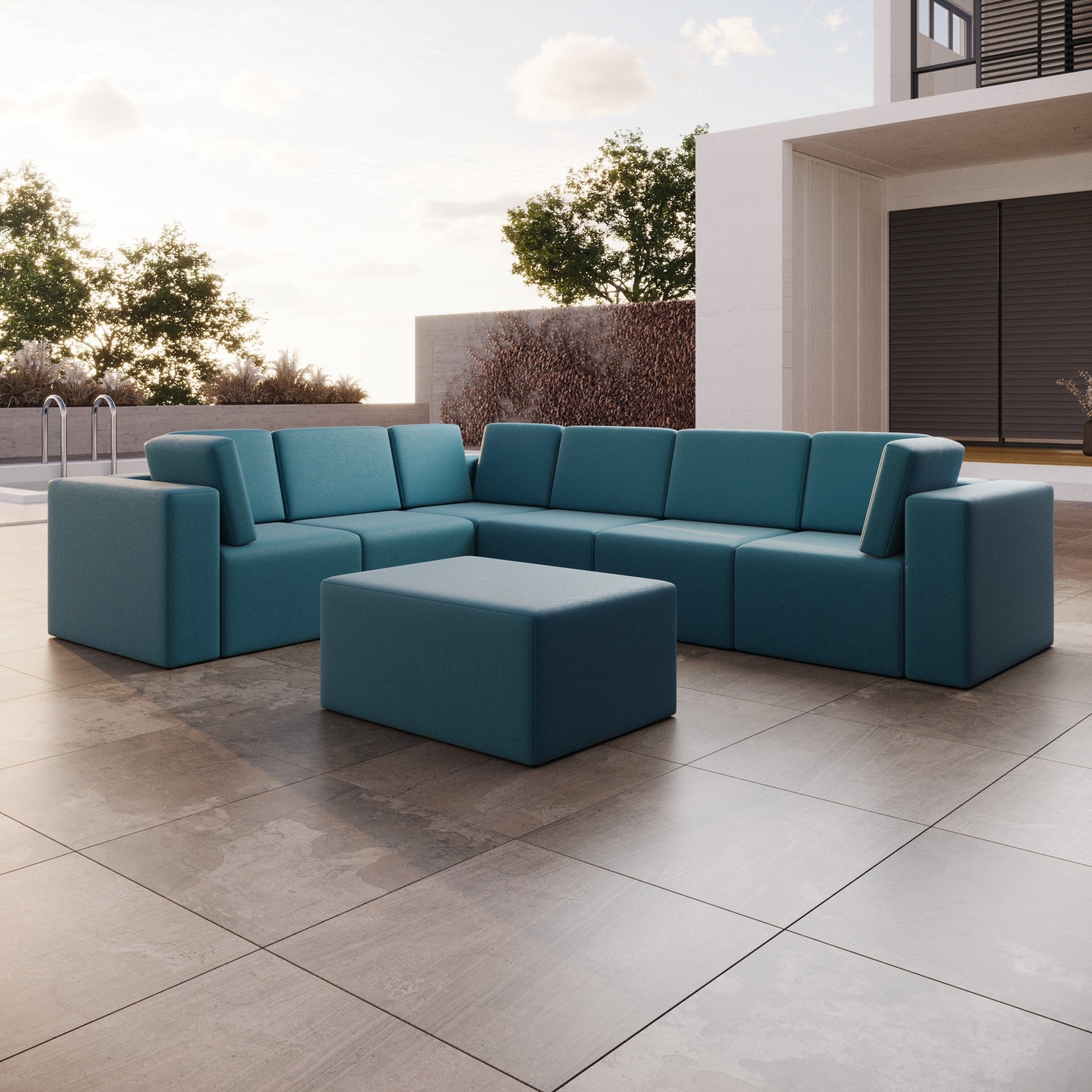 Housse pour canapé de jardin Eden L Maxi avec tabouret
