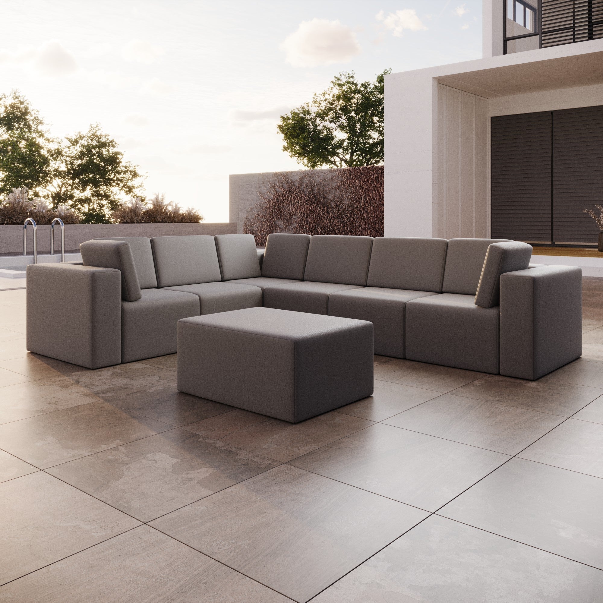 Housse pour canapé de jardin Eden L Maxi avec tabouret