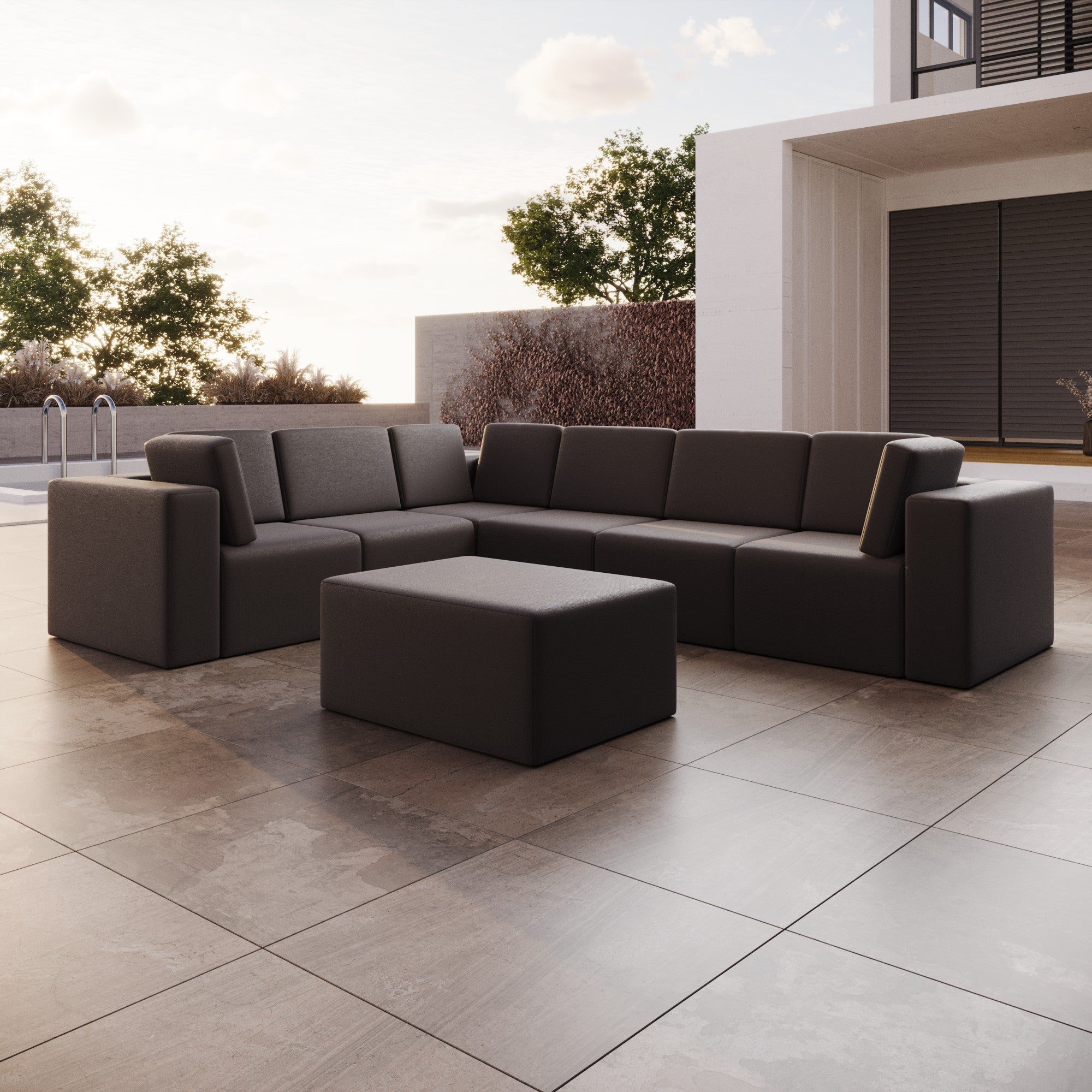 Housse pour canapé de jardin Eden L Maxi avec tabouret