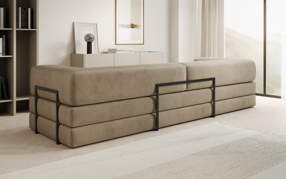 Canapé design Lazy 3 places XXL en velours