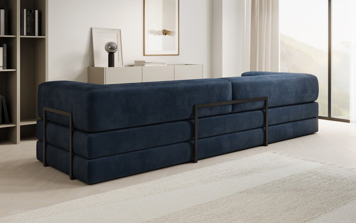 Canapé design Lazy 3 places XXL en velours