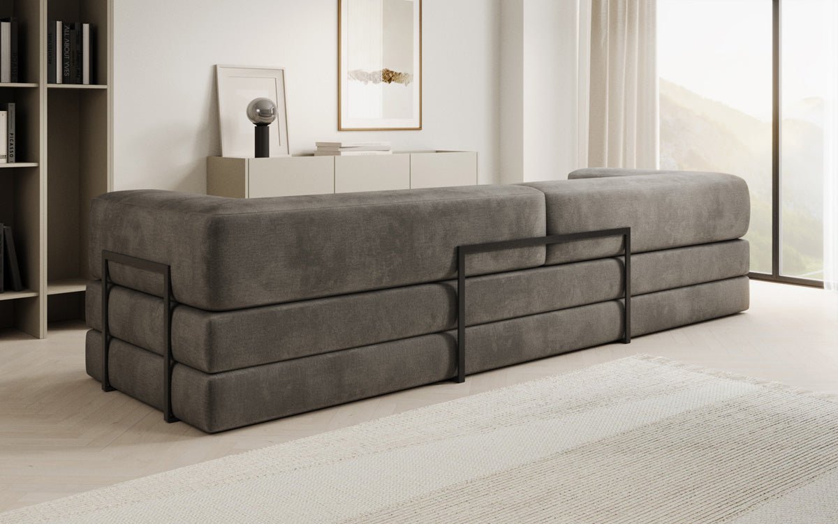 Canapé design Lazy 3 places XXL en velours