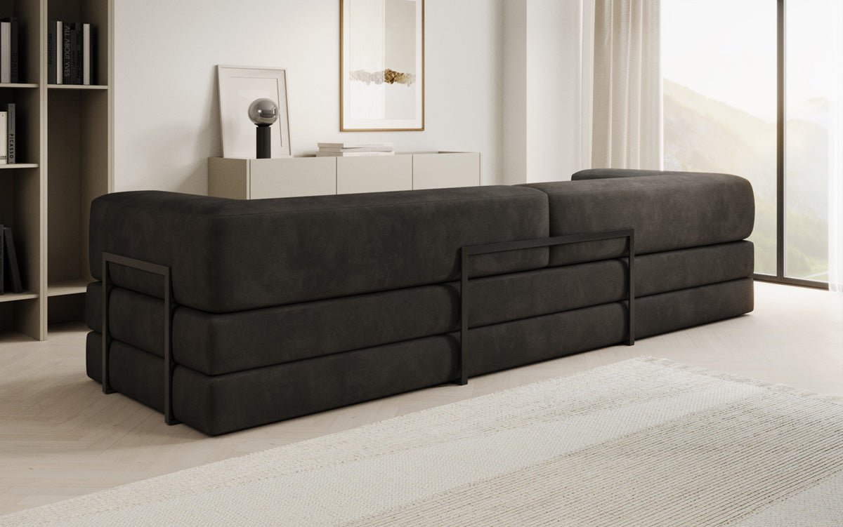 Canapé design Lazy 3 places XXL en velours