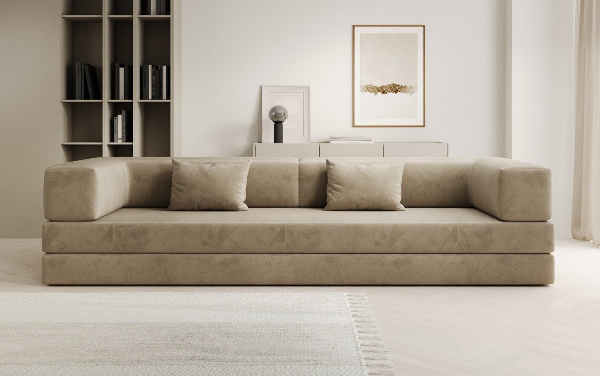 Canapé design Lazy 3 places XXL en velours