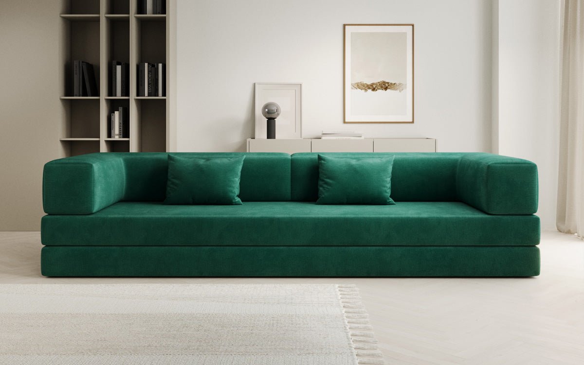 Canapé design Lazy 3 places XXL en velours
