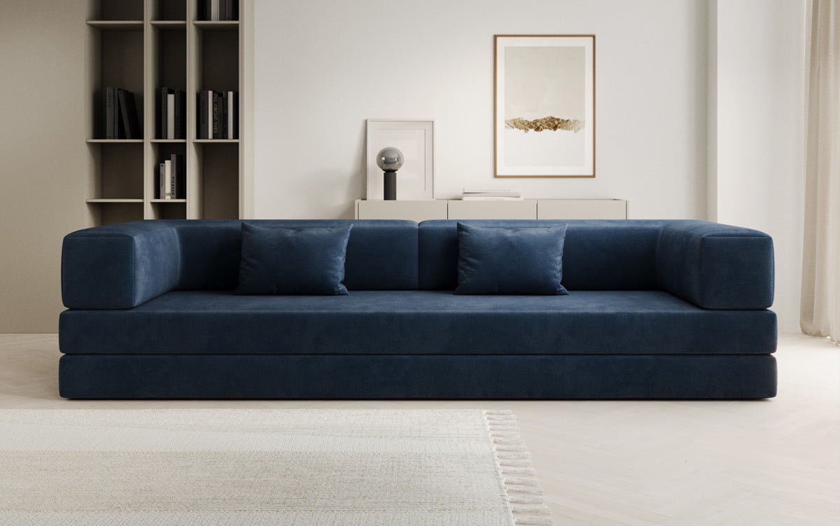 Canapé design Lazy 3 places XXL en velours