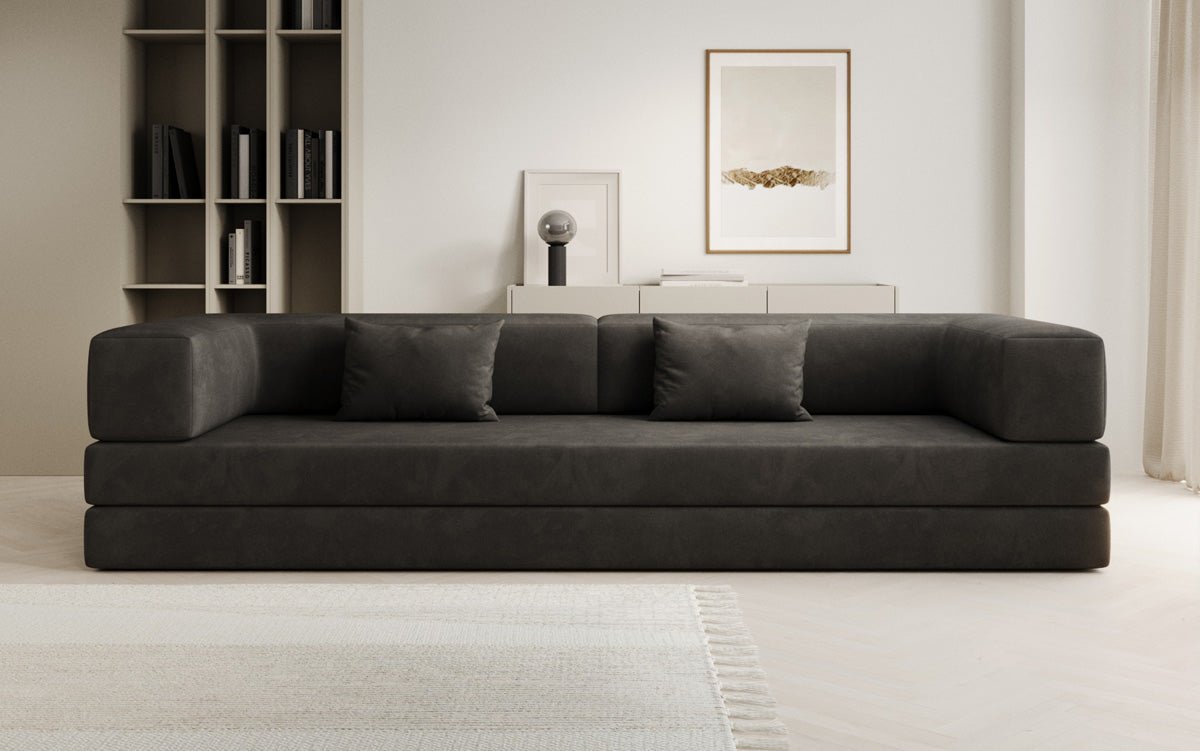 Canapé design Lazy 3 places XXL en velours