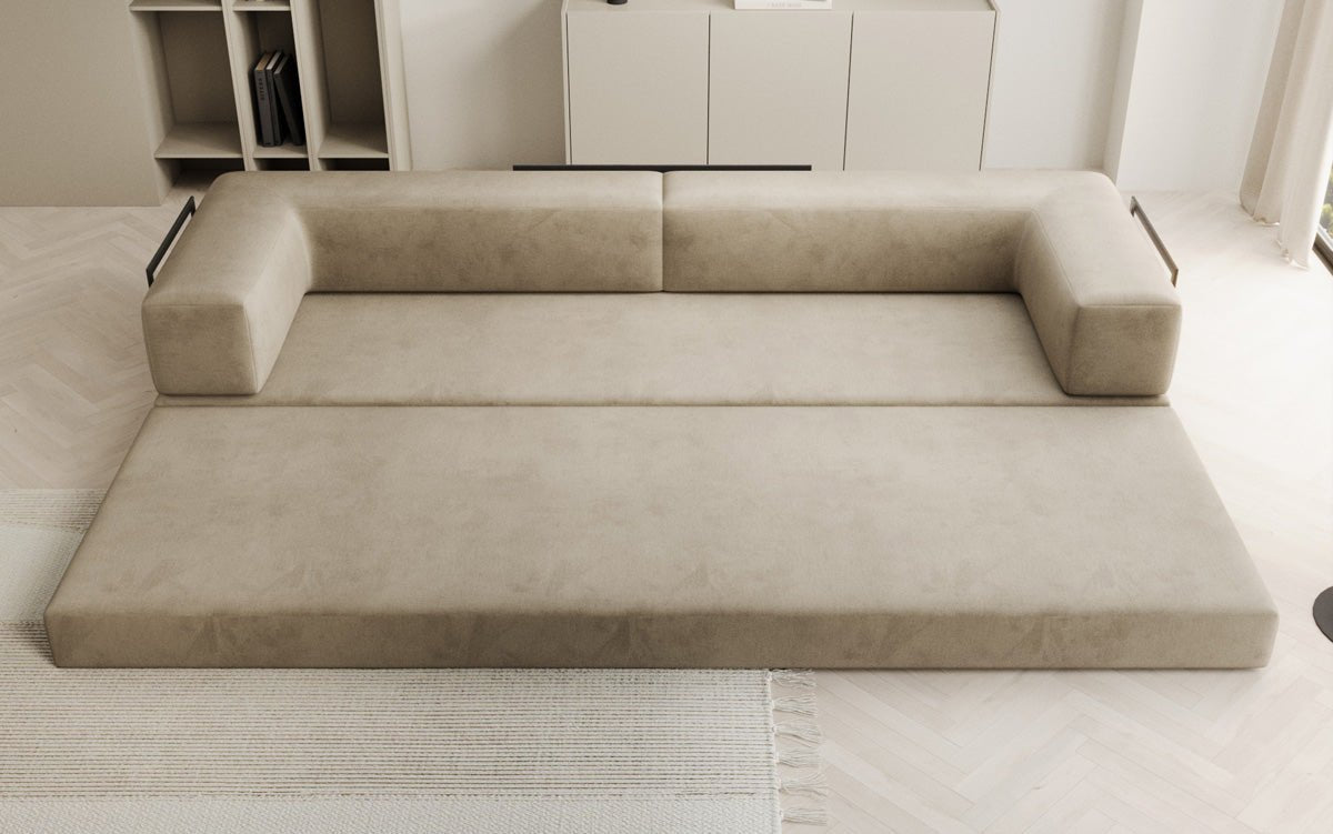Canapé design Lazy 3 places XXL en velours