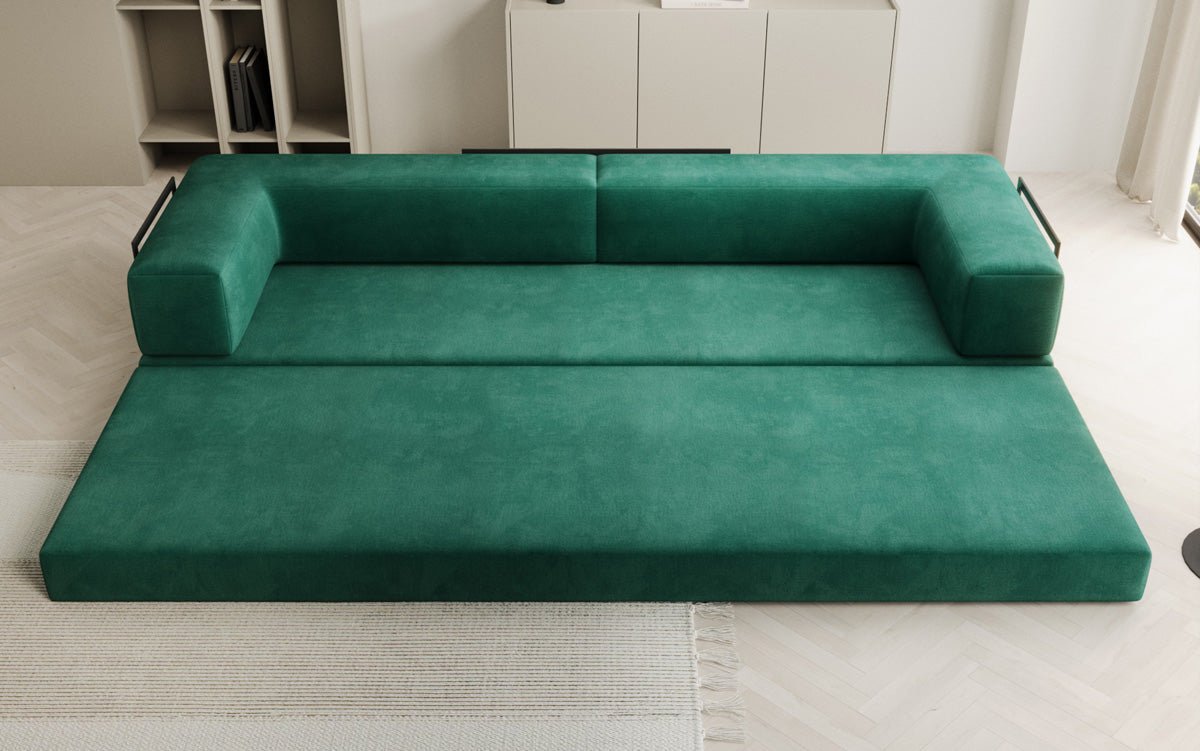 Canapé design Lazy 3 places XXL en velours