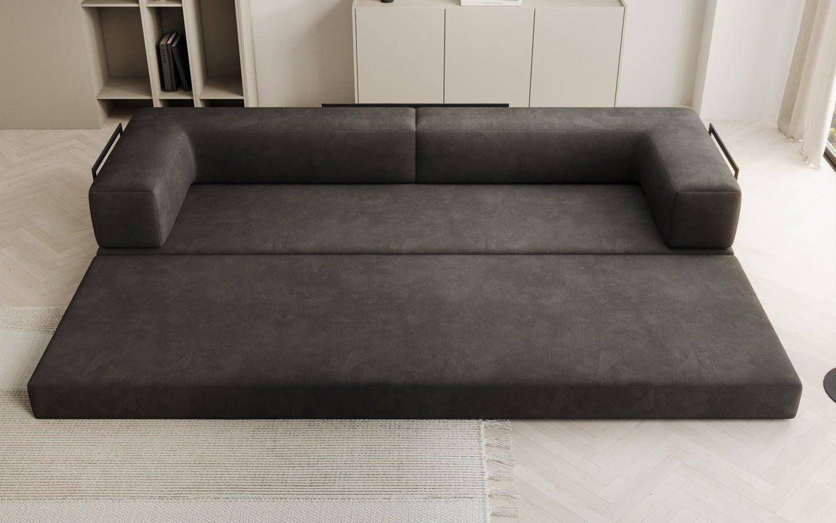 Canapé design Lazy 3 places XXL en velours