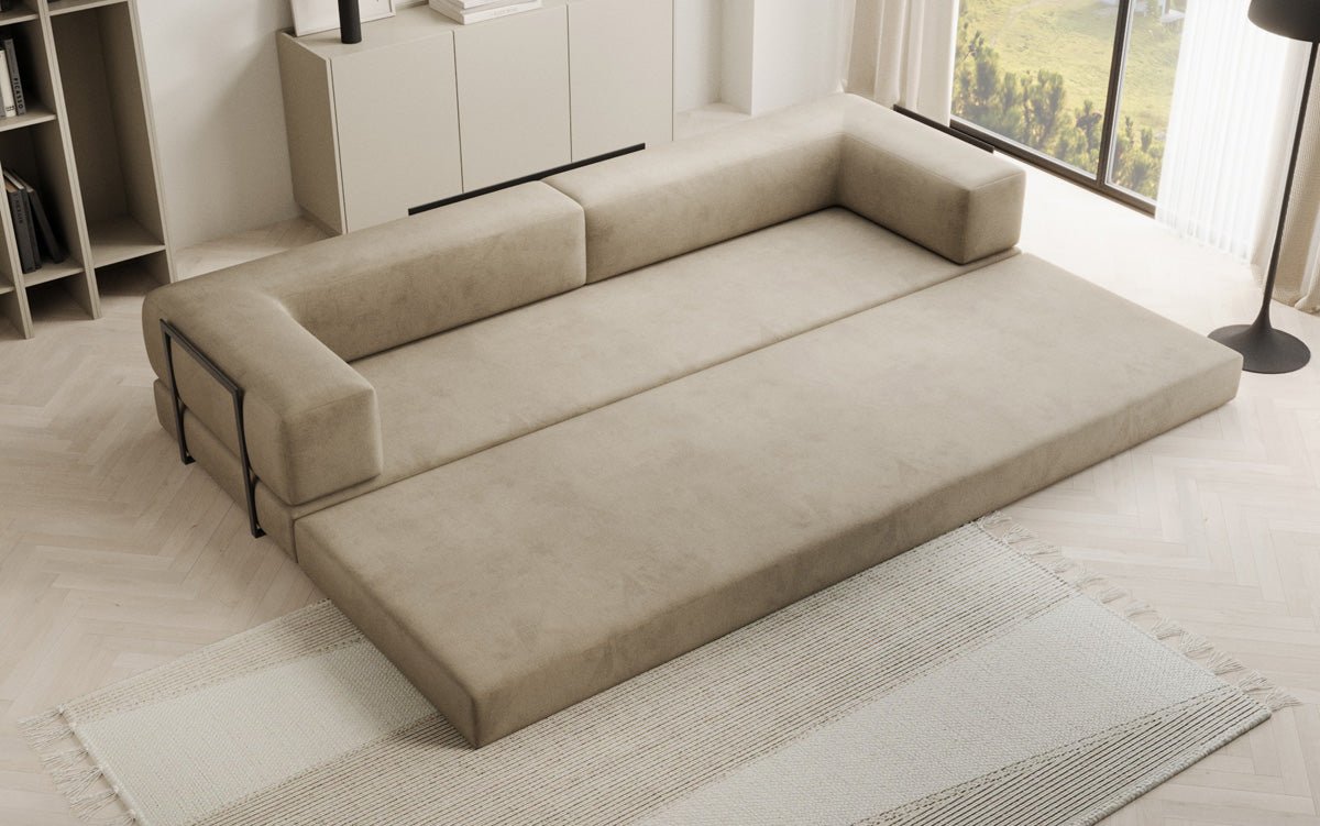 Canapé design Lazy 3 places XXL en velours