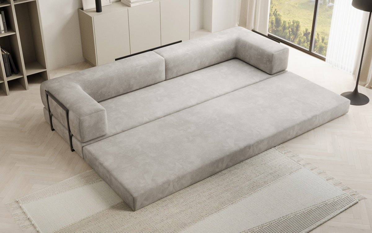 Canapé design Lazy 3 places XXL en velours