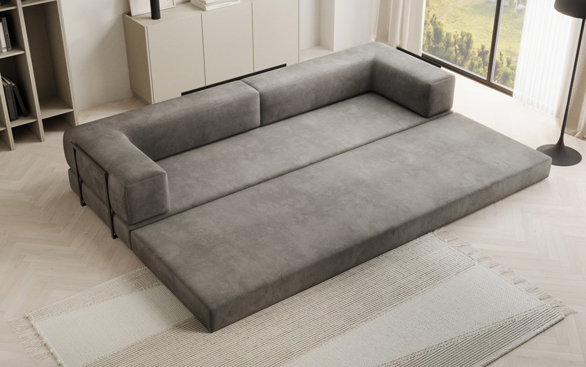 Canapé design Lazy 3 places XXL en velours