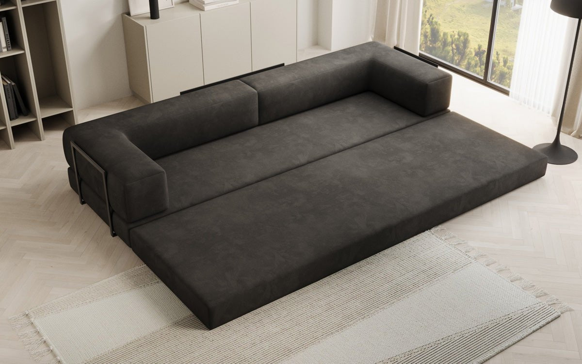 Canapé design Lazy 3 places XXL en velours