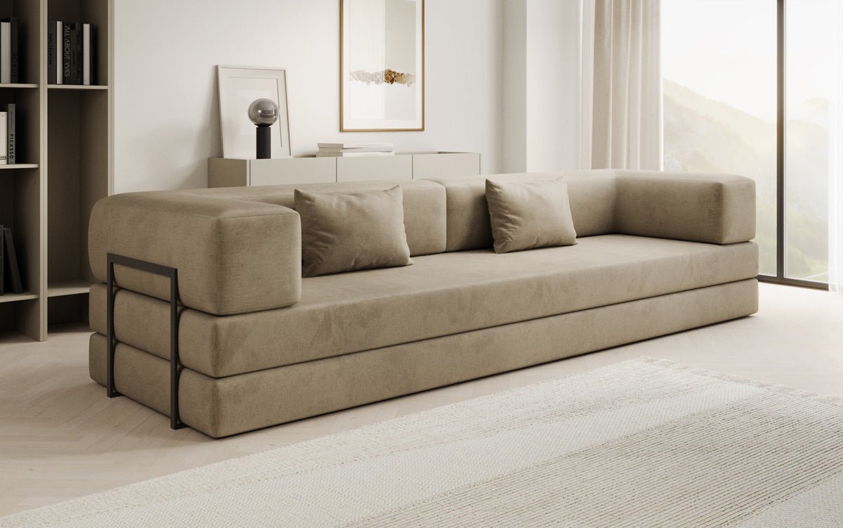 Canapé design Lazy 3 places XXL en velours