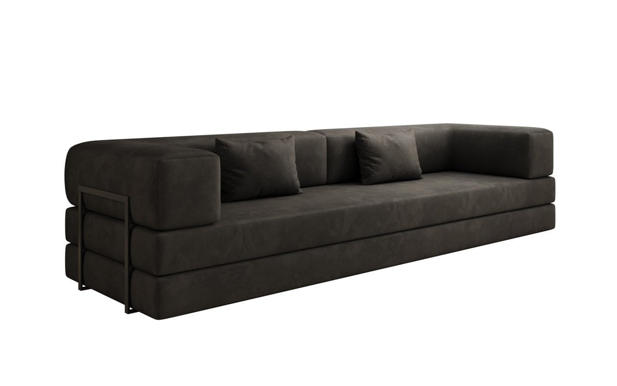 Canapé design Lazy 3 places XXL en velours
