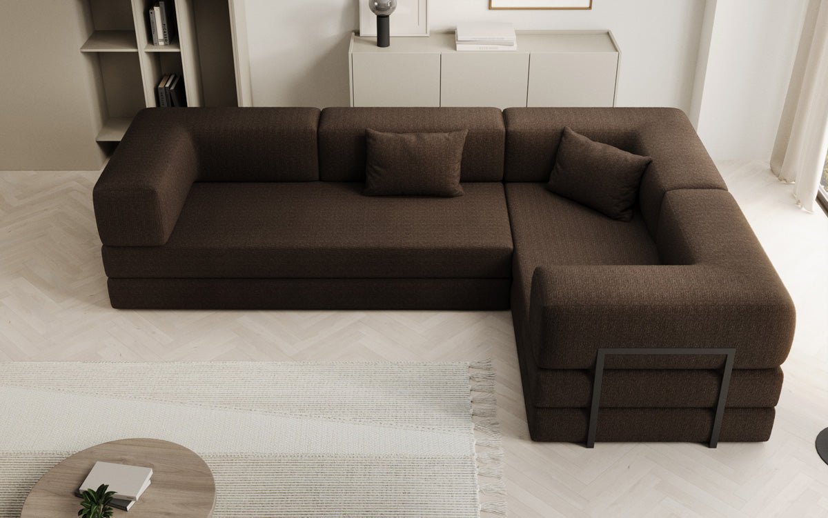Designer Sofa Lazy L gesloten in Bouclé