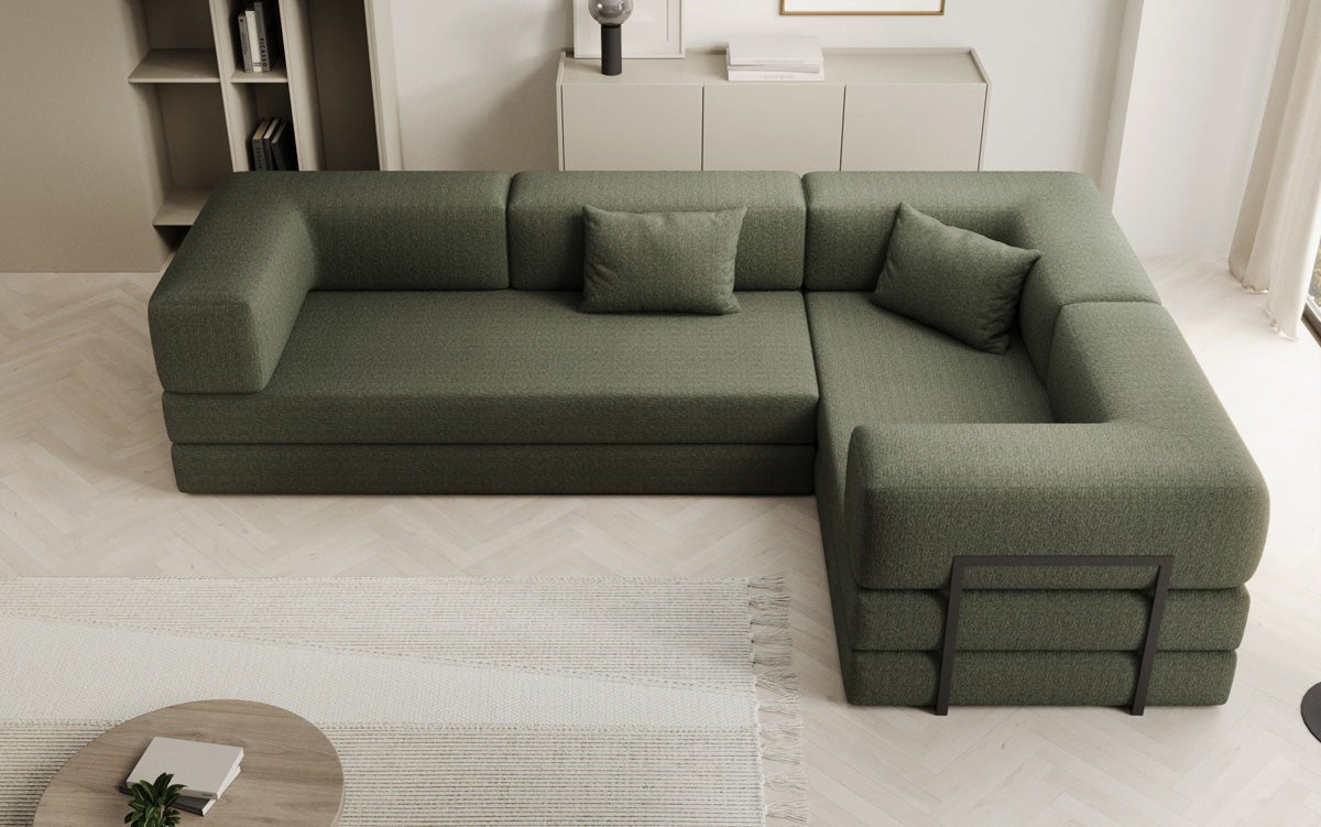 Designer Sofa Lazy L gesloten in Bouclé