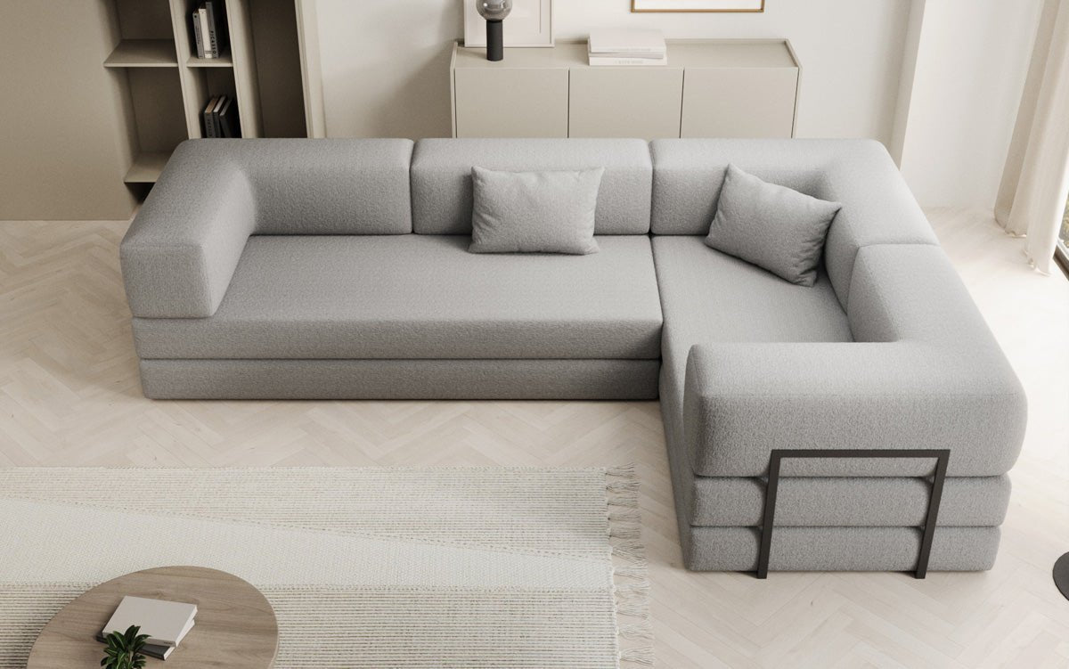 Designer Sofa Lazy L gesloten in Bouclé